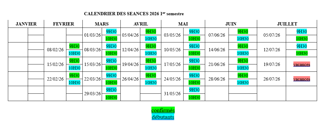 Seance 2026 1er sem